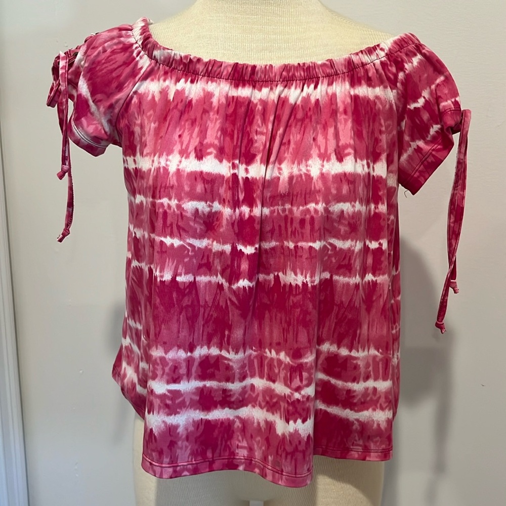 Pink tie dye blouse